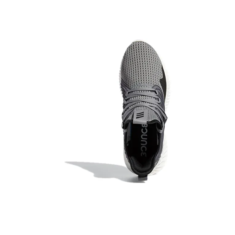 Adidas Alphabounce Instinct Breathable Low-Top Running Shoes Men's Gray Black-3