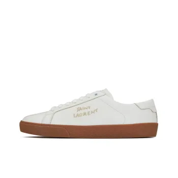 SAINT LAURENT SL/06 Court Classic Low Top Stylish Skateboarding Shoes Women's White