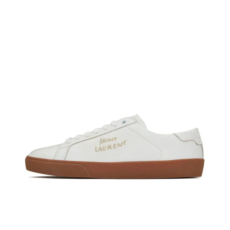 SAINT LAURENT SL/06 Court Classic Low Top Stylish Skateboarding Shoes Women's White-0