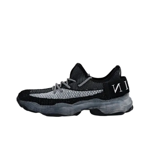 PHILIPP PLEIN Iconic Plein Cushioned Slip-Resistant Abrasion-Resistant Breathable Low-Top Casual Shoes Men's White Gray