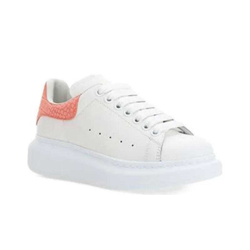 Alexander McQueen Oversized Pink Embossed Suede Croco Women's-2