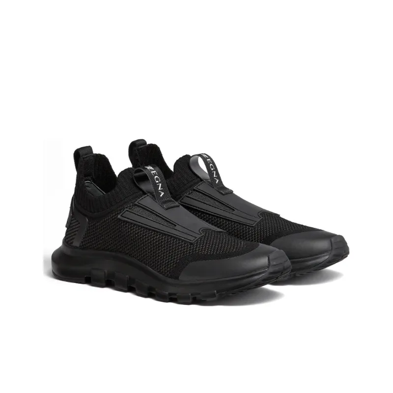 Zegna TECHMERINO™ Cushioned Anti Slip Wear Resistant Breathable Lightweight Low Top Sports Casual Shoes Men's Black-2