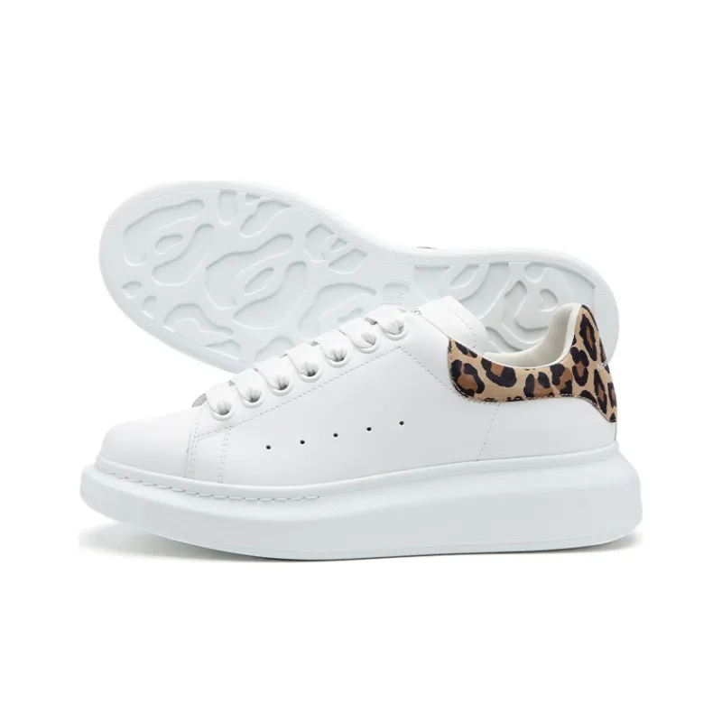 Alexander McQueen Oversized Sneaker 'White Leopard Suede' Women's-5