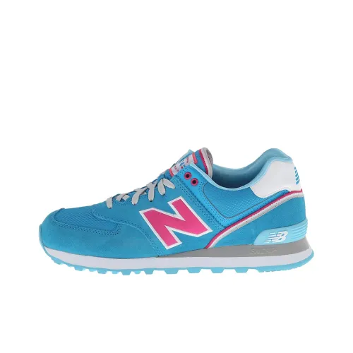 New Balance NB 574 Series Running Shoes Women's Low Top Lagoon Blue/Coral Pink