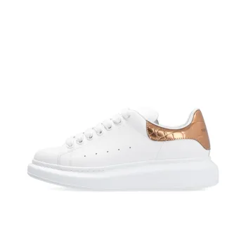 Alexander McQueen Oversized Sneaker Low Top Stylish Skateboarding Shoes Women's Gold