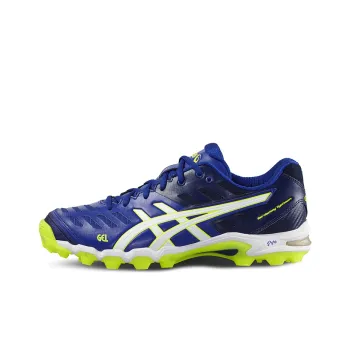 Asics Gel-Hockey Typhoon 2 Anti-Slip Wear-Resistant Low-Top Rubber Casual Running Shoes Men's Blue Yellow White