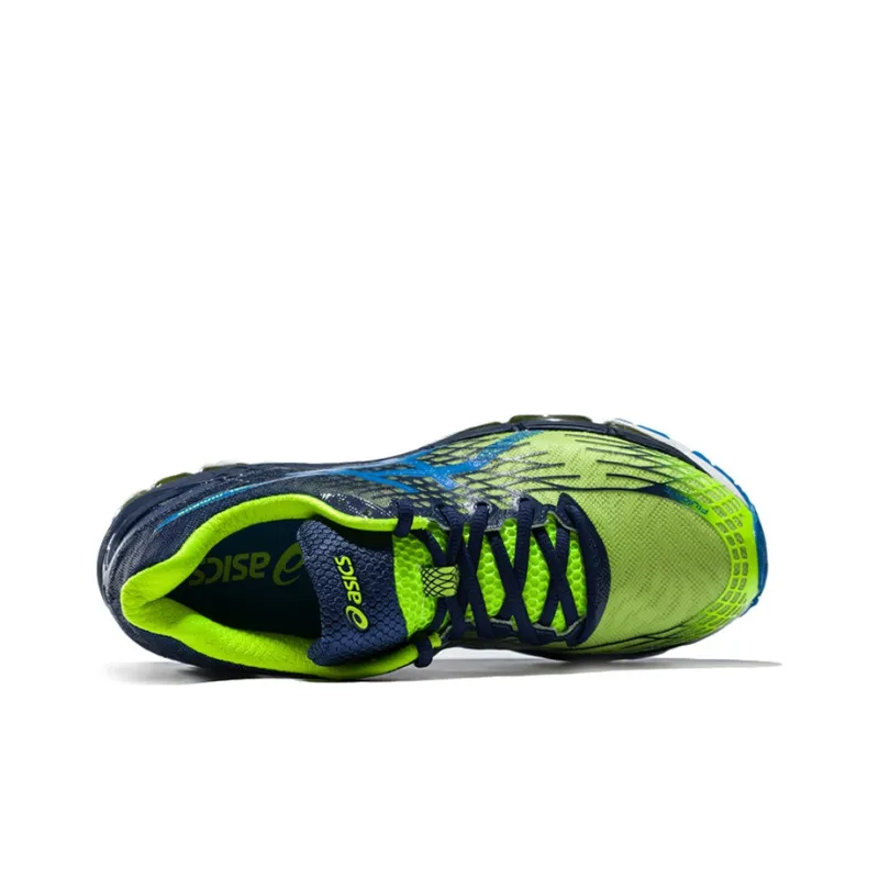 Asics GEL-Nimbus 17 Wear-Resistant Low-Top Running Shoes Men's Blue Green-3