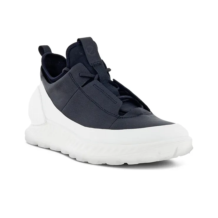 Ecco Exostrike Cushioning Anti Slip And Wear Resistant Low Top Casual Shoes Men's Black White-2