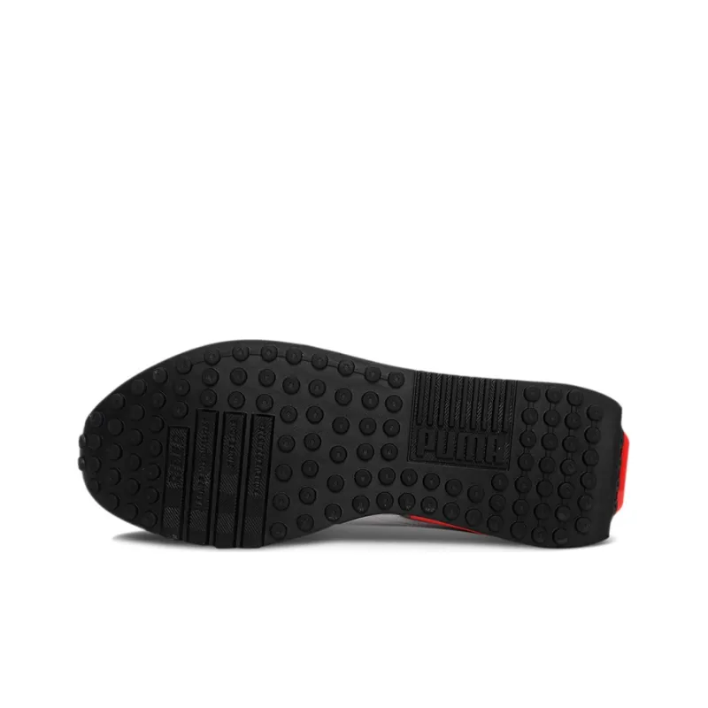 PUMA Future Rider Breathable Low Top Casual Shoes Unisex Black White Red-5