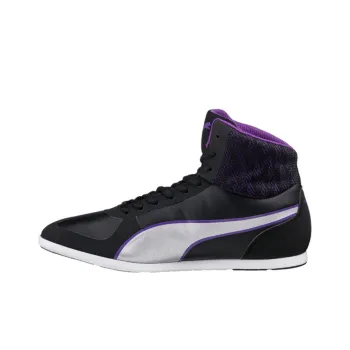 PUMA Modern Modern Soleil Mid Quill Breathable Lightweight High-Top Running Shoes Women's Black Purple