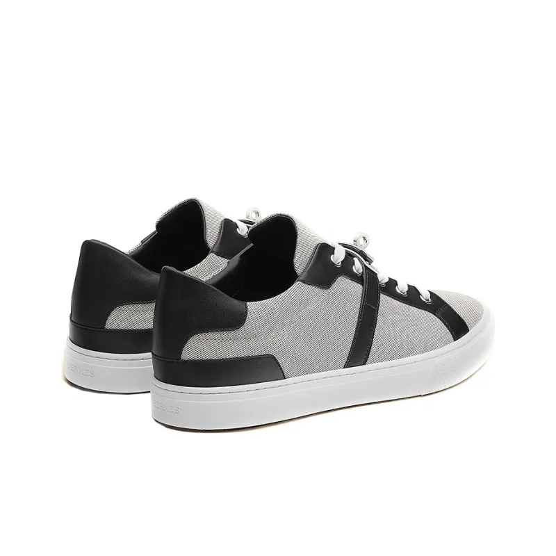 HERMES Day Low Top Stylish Skateboarding Shoes Men's Gray Black-3