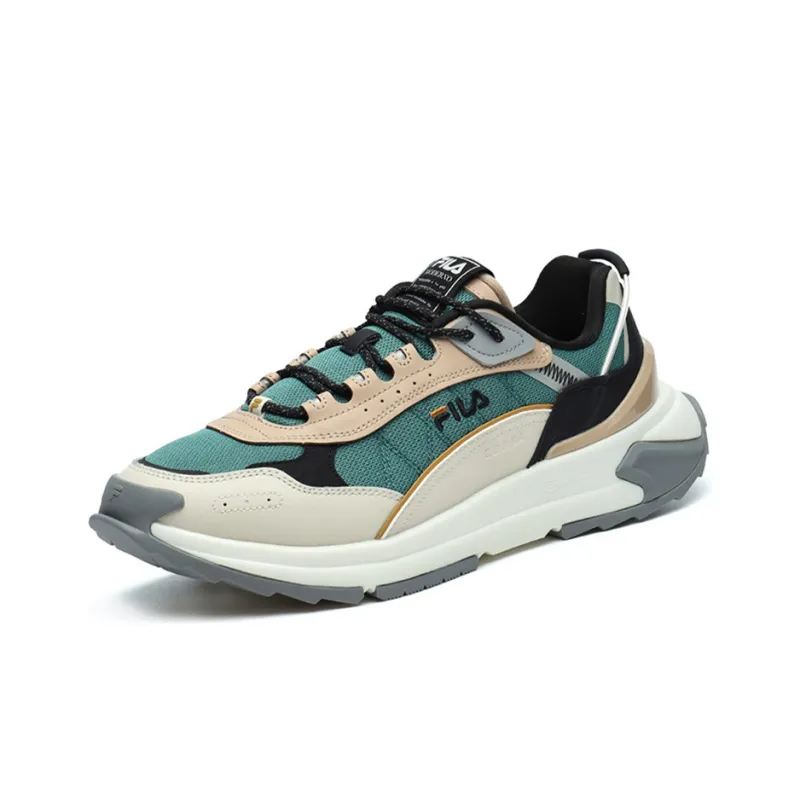 FILA Fashion Sneakers Running Shoes Men Low Top Beige/Green/Black/White-1