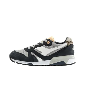 Diadora Anti Slip And Wear Resistant Breathable Cushioning Low Top Casual Shoes Unisex Blue Gray