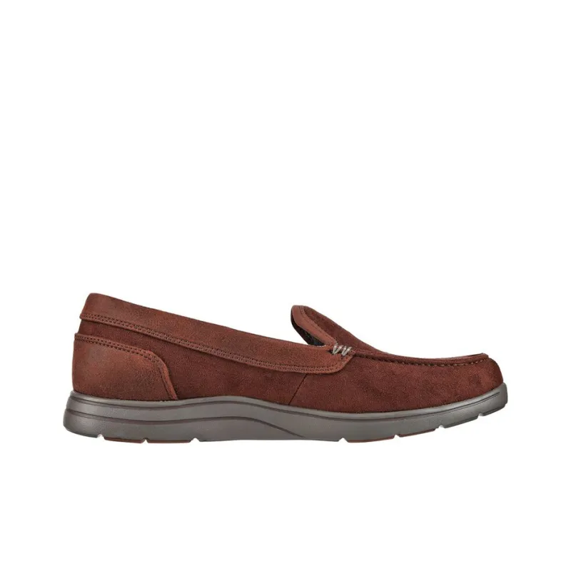 Skechers ARCH FIT LOUNGE Cushioning Anti-Slip And Wear-Resistant Low-Top Casual Shoes Men's Dark Coffee-1