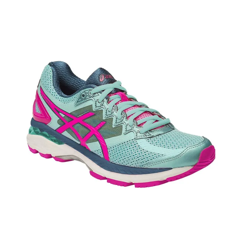 Asics GT-2000 4 Wear-Resistant Low-Top Running Shoes Women's Blue Pink-1