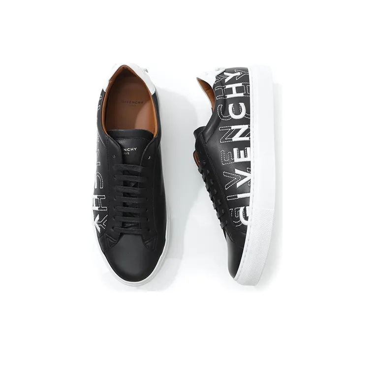 GIVENCHY Low Top Stylish Skateboarding Shoes Men's Black White-2