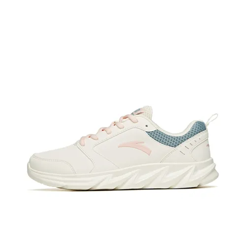 ANTA Running Collection Running Shoes Women's Low-Top Ivory White/Crab Shell Green/Baby Pink