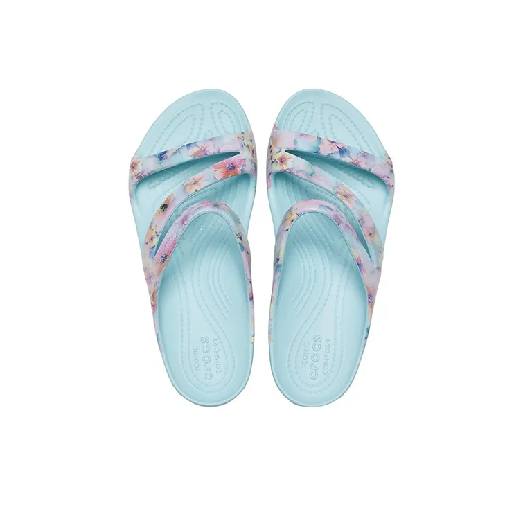 Crocs Kadee Slide Slippers Women's Glass Blue-3