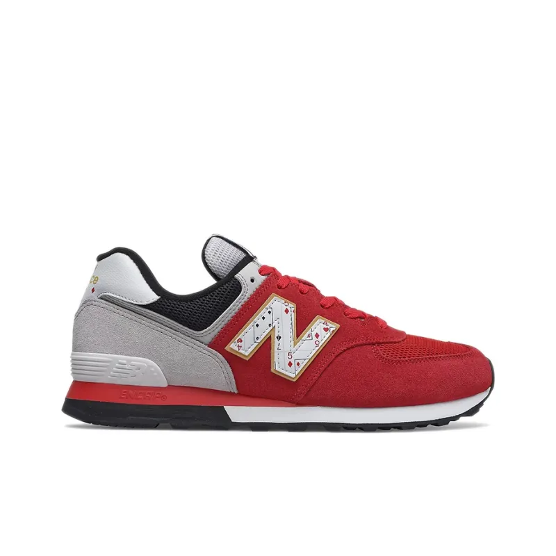 New Balance 574 Playing Card Red Grey-1