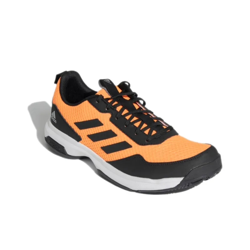 Adidas Tennis 21 V2 Anti-Slip Wear-Resistant Low-Top Tennis Shoes Men's Black Orange-2