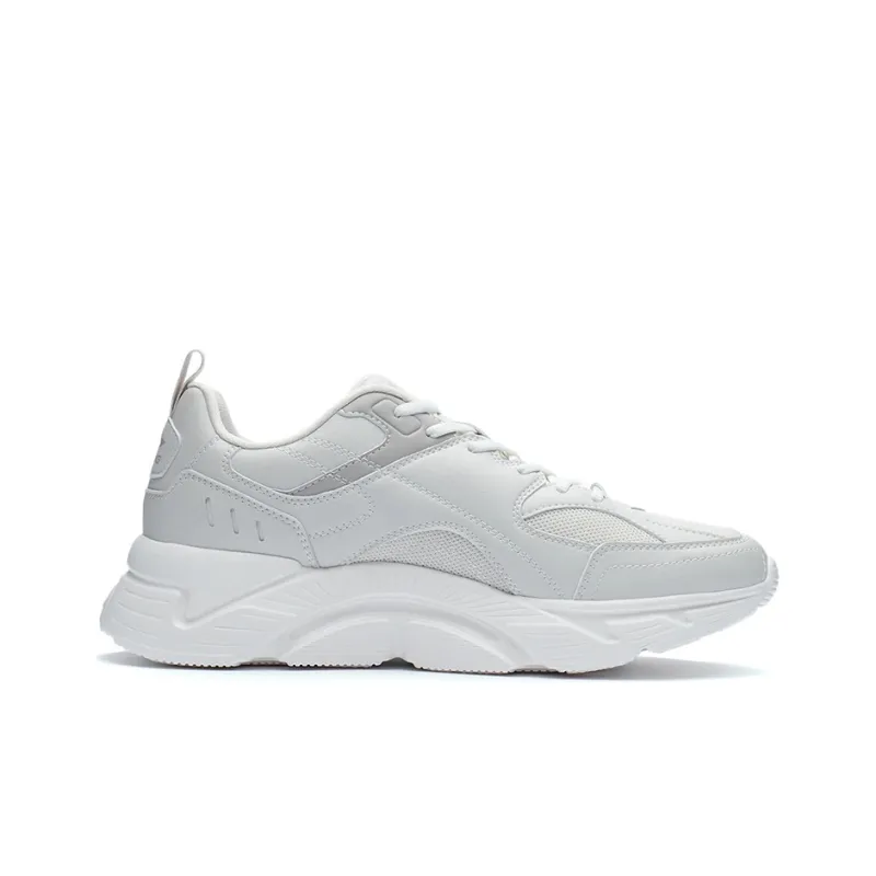 LiNing Li Ning Running Collection Cushioning Anti Slip And Wear Resistant Low Top Running Shoes White-1