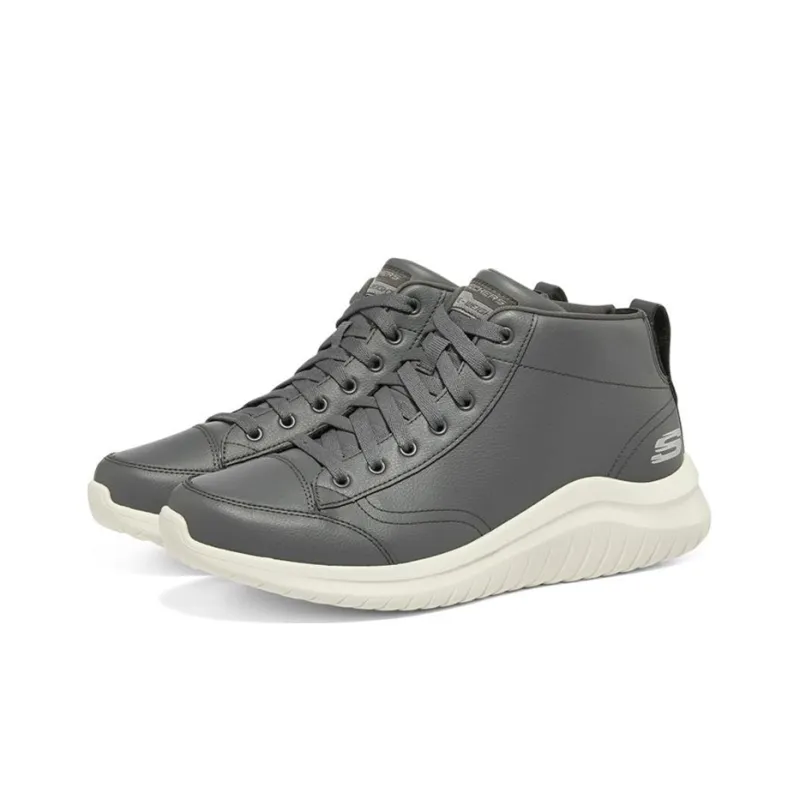 Skechers Ultra Flex 2.0 Cushioning Anti-Slip Wear-Resistant Impact-Resistant High-Top Casual Shoes Men's Charcoal Gray-2