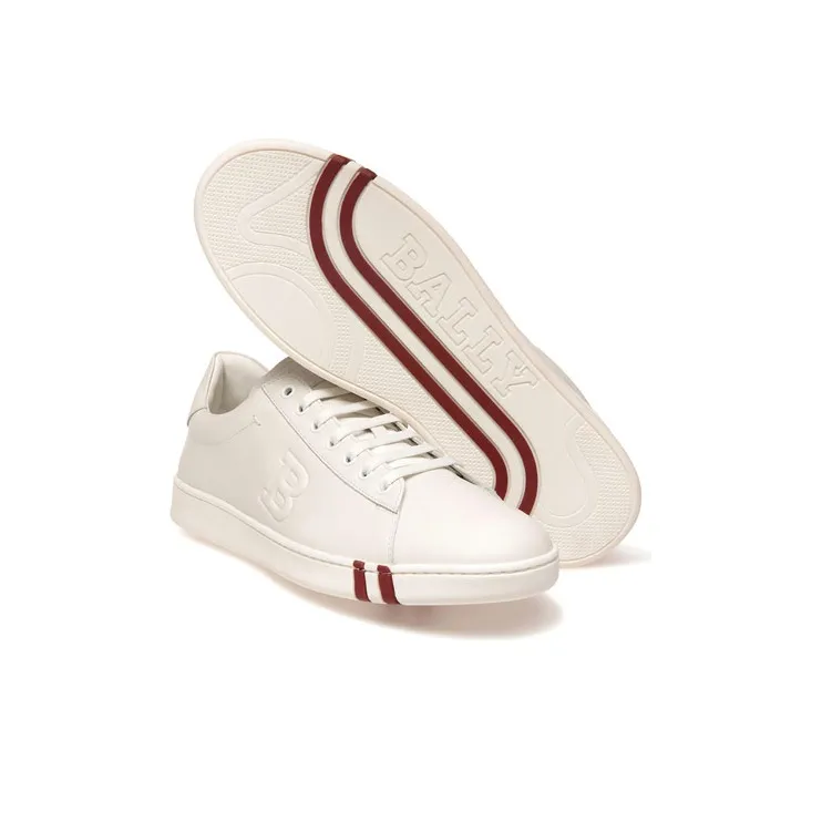 BALLY Asher Low Top Stylish Skateboarding Shoes Men's White-2