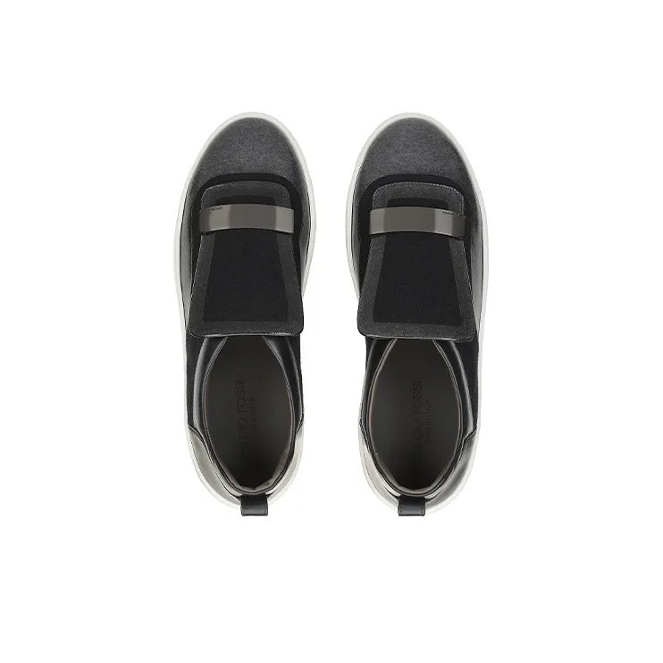 SERGIO ROSSI Sr1 Low Top Skateboard Shoes Men's Black-4