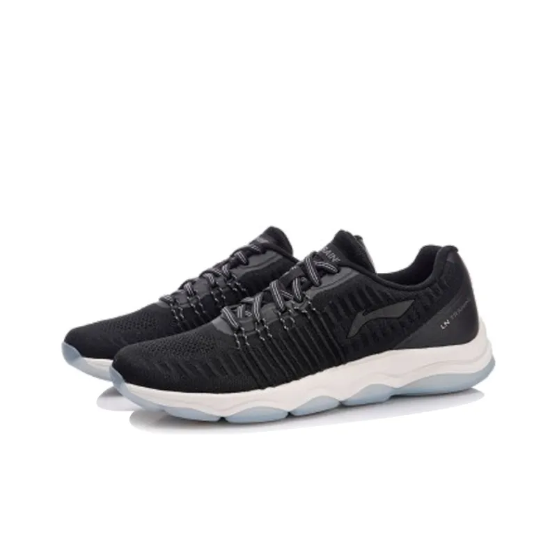 LiNing Cushioning Breathable Lightweight Abrasion Resistant Slip Resistant Low Top Running Shoes Women's Standard Black-2