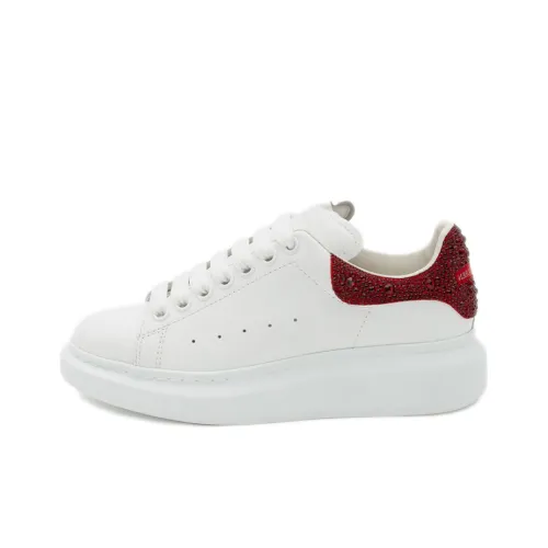 Alexander McQueen Oversized Sneaker Low-Top Stylish Skateboarding Shoes Women's Red White