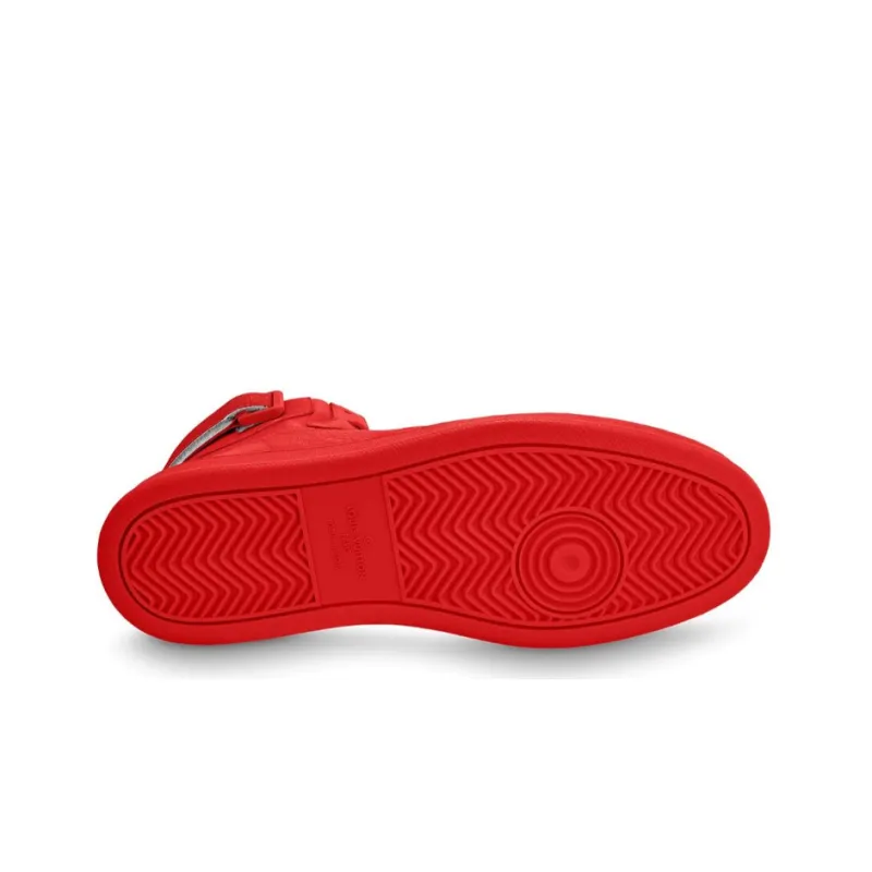LOUIS VUITTON Rivoli High Top Stylish Skateboarding Shoes Men's Red-4