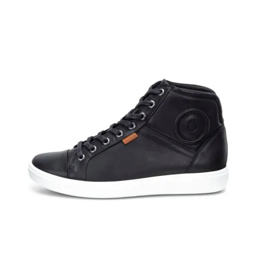 Ecco Soft Cool Skateboard Shoes Women's High-Top Black