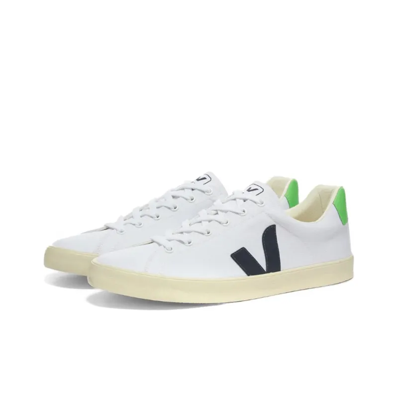 VEJA Esplar Low-Top Stylish Skateboarding Shoes Unisex White Black-2
