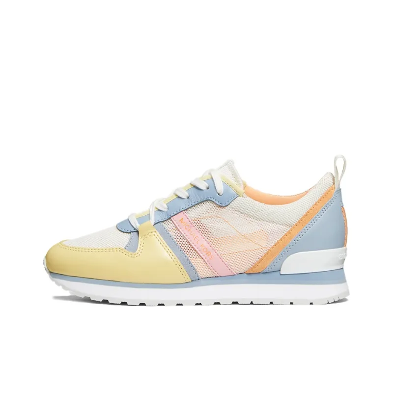 MICHAEL KORS Dash Cushioned Wear-Resistant Breathable Lightweight Low-Top Casual Shoes Women's Blue Beige Yellow-0