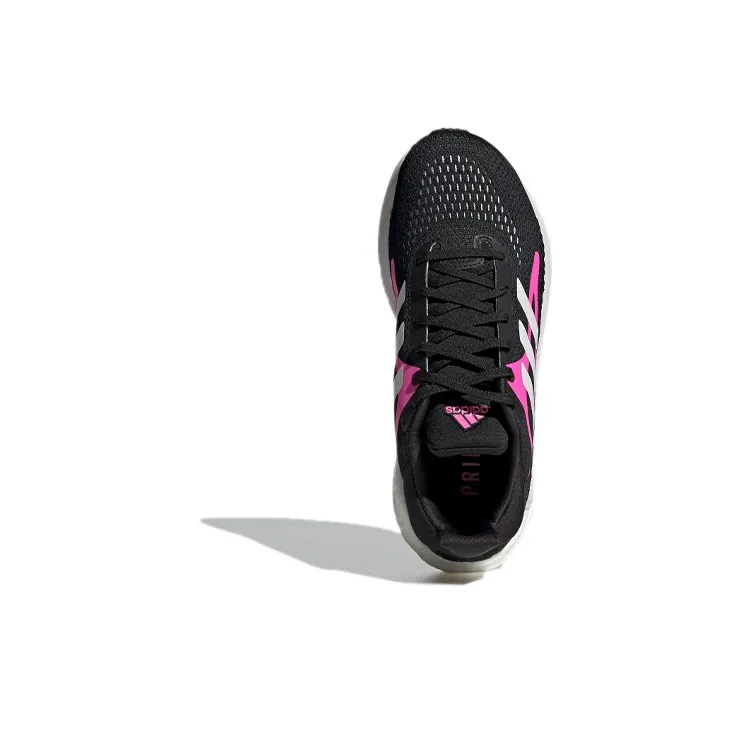 Adidas Solar Glide Anti-Slip And Wear-Resistant Breathable Low-Top Running Shoes Women's Black Pink Silver-4