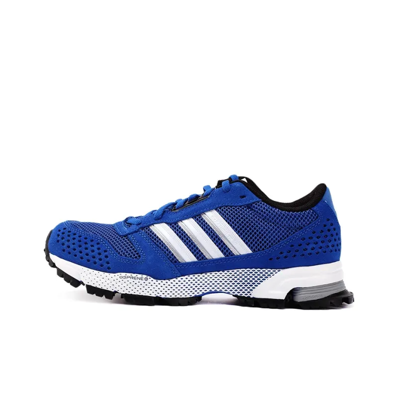 Adidas Marathon 10 Non-slip Lightweight Low-Top Running Shoes Men's Blue White-0
