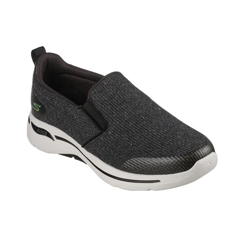 Skechers GO WALK 1 Arch Fit - Our Earth Cushioning Anti-Slip And Wear-Resistant Low-Top Casual Shoes Men's Black Gray-2