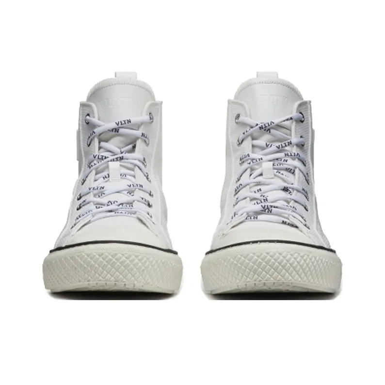 Valentino Giggies High Top Stylish Skateboarding Shoes Men's White Vintage Version-3