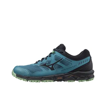 Mizuno Wave Daichi 5 GTX Trail Slip-Resistant Breathable Low-Top Running Shoes Men's Black Blue