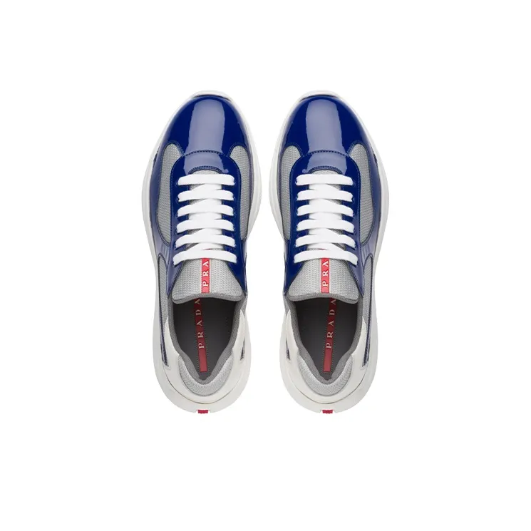 PRADA America's Cup Casual Shoes Men Low Top Ink Blue/White-3