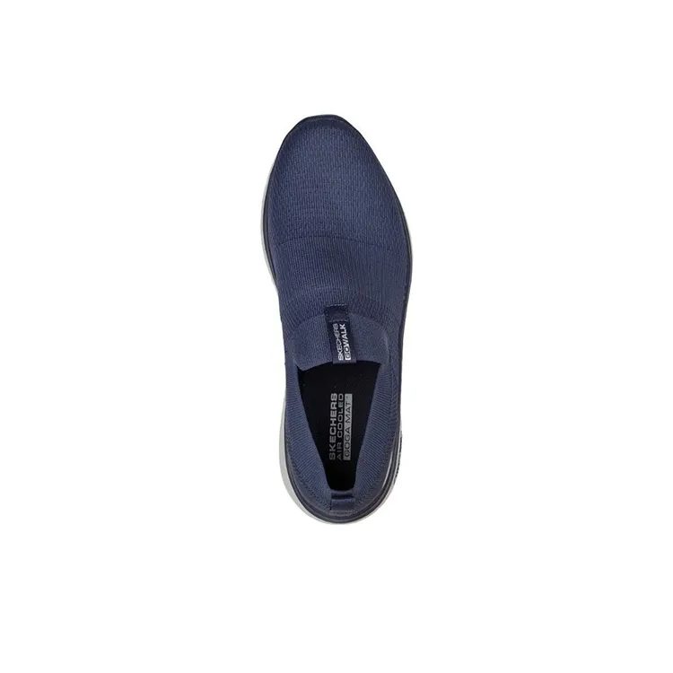 Skechers Go Walk Hyper Burst Cushioning Anti Slip Wear Resistant Breathability Low Top Casual Shoes Men's Marine Blue-3