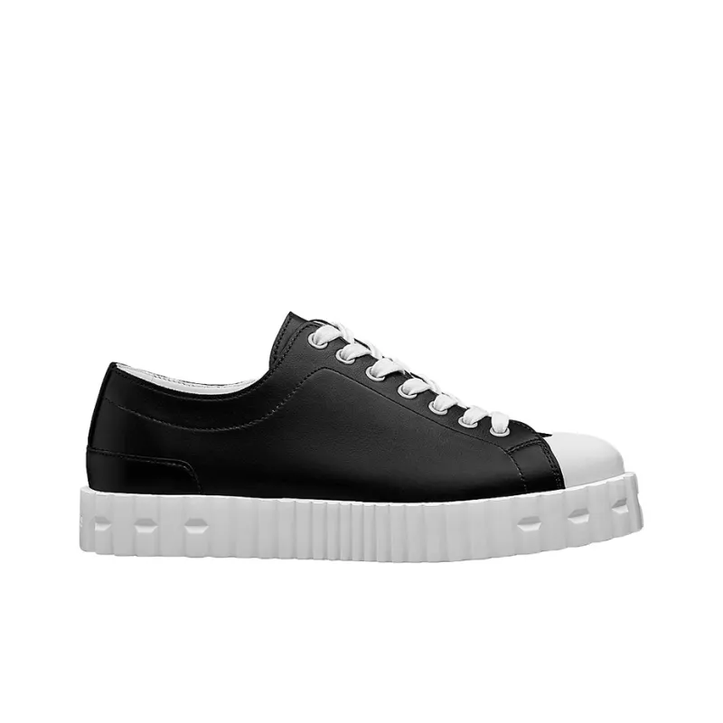 HERMES Cross Low-Top Stylish Skateboarding Shoes Women's Black-1