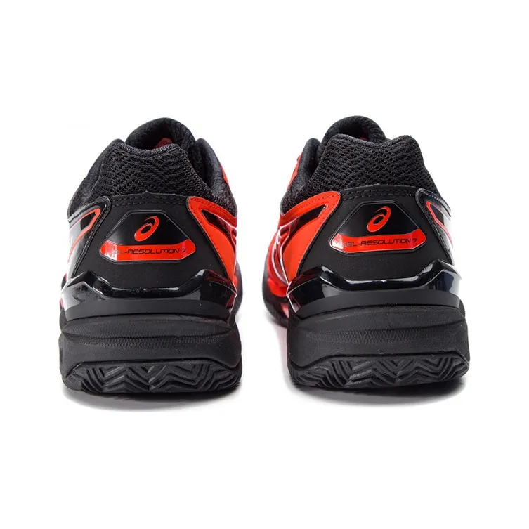 Asics Gel-Resolution 7 Running Shoes Men Low-Top Orange/Black-2