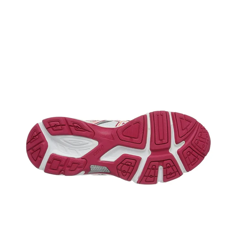 Asics Gel-Pursuit Wear-Resistant Low-Top Running Shoes Women's White Red-4