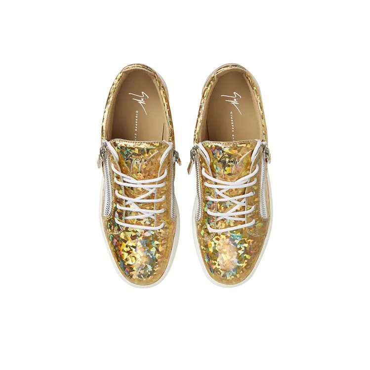 Giuseppe Zanotti/GZ Frankie Low Top Stylish Skateboarding Shoes Men's Gold-3