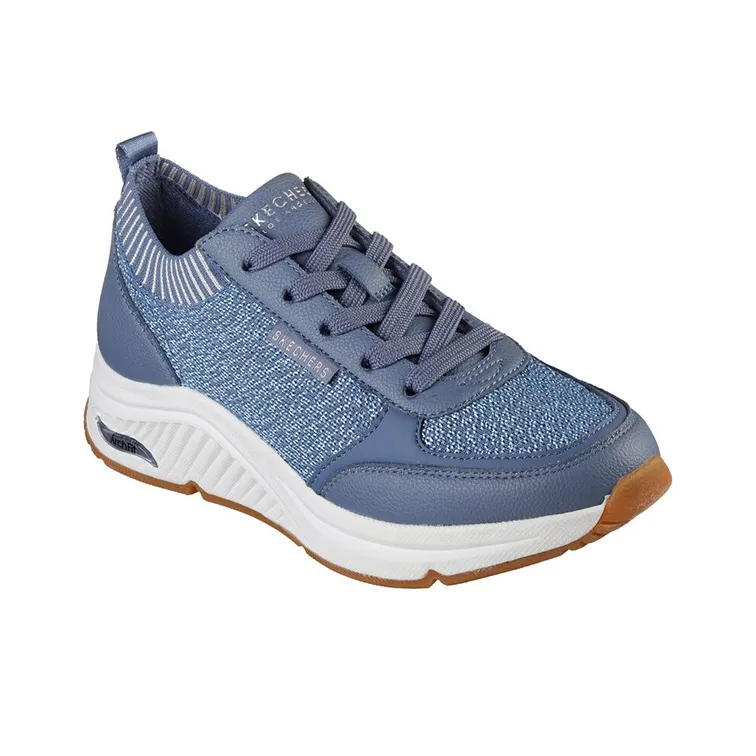 Skechers Arch Fit S-Miles - Walk On Cushioning Anti-Slip And Wear-Resistant Low-Top Casual Shoes Women's Blue-2