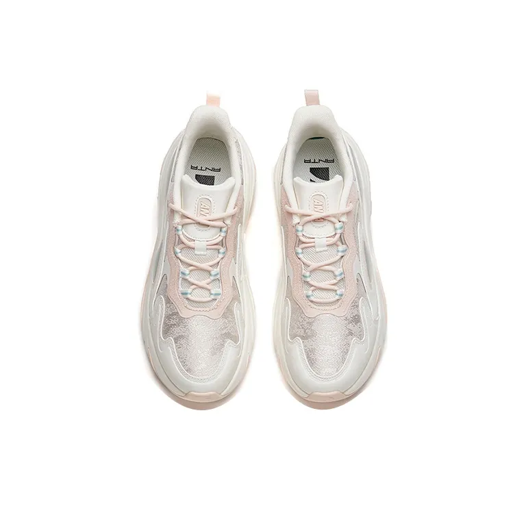 Anta Running Collection BUNNY 4.0 Low Top Running Shoes Women's White Pink-2