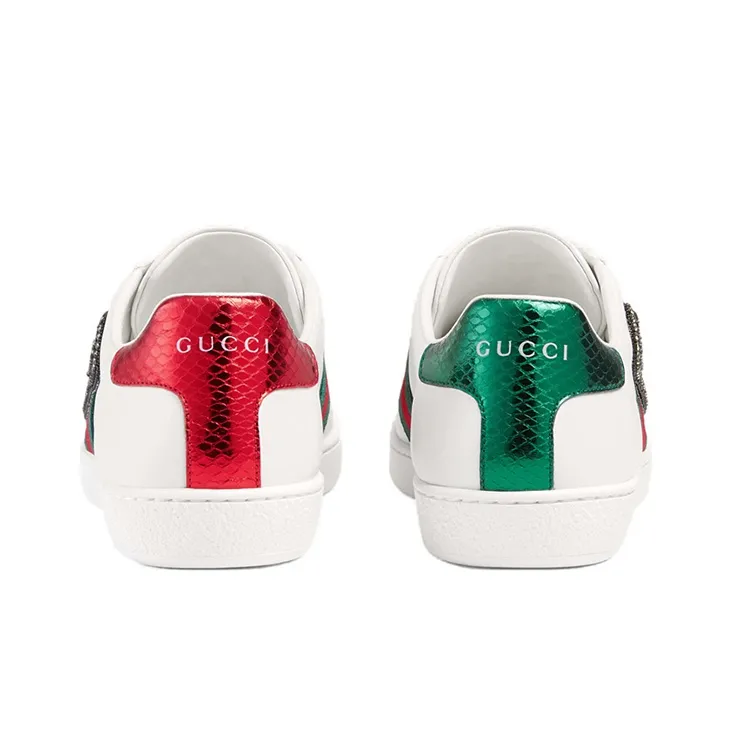 GUCCI ACE Stylish Skateboarding Shoes Women's White-3