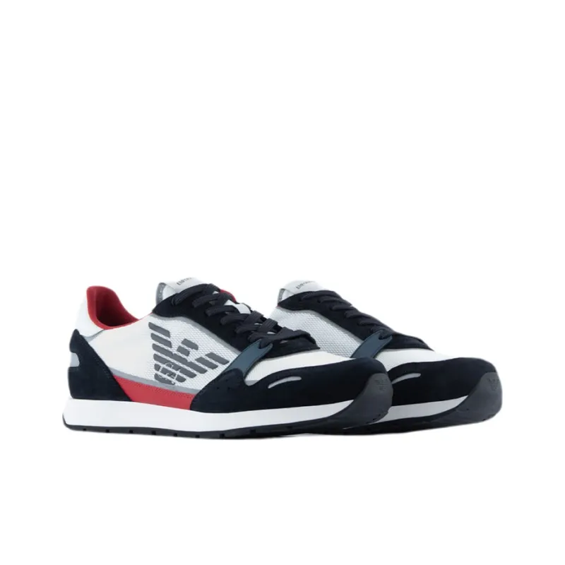 EMPORIO ARMANI Anti Slip Wear Resistant Low Top Sports Casual Shoes Men's Red Black-3