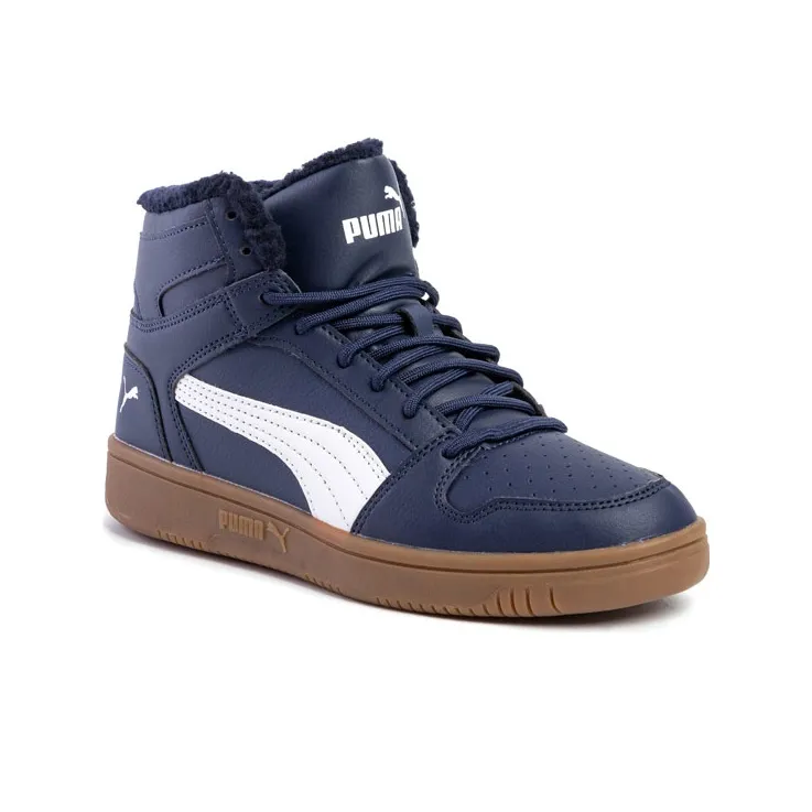 PUMA Rebound Layup Skateboard Shoes Men High-Top Blue-2